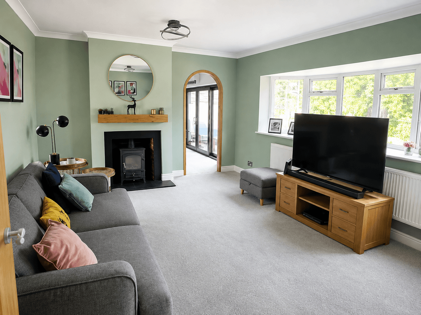 Freshly cleaned living room carpet with a spotless finish, professionally cleaned by MTP Cleaning Services Ltd in Hertfordshire.